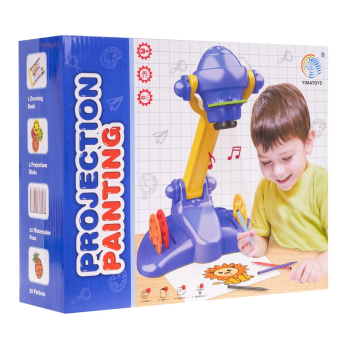 Projektor do Rysowania dla dzieci 3+ Nauka odrysowywania + 4 Krążki z obrazkami + 12 Pisaków + Notes